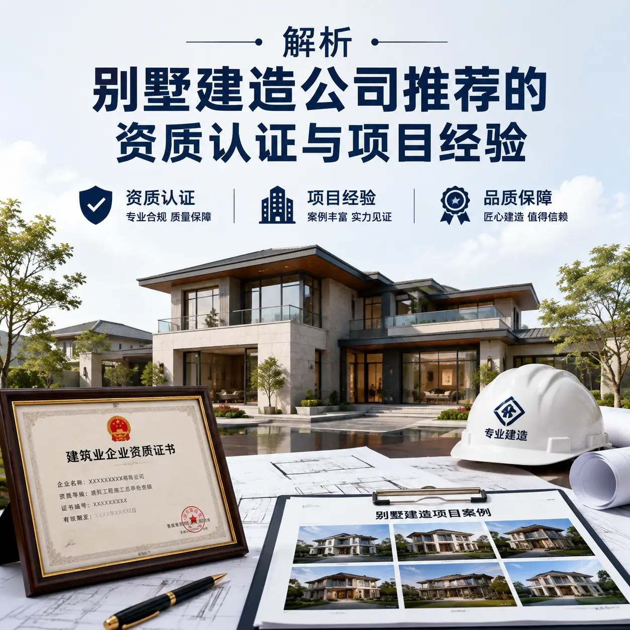 解析 内蒙古 别墅建造公司推荐的资质认证与项目经验