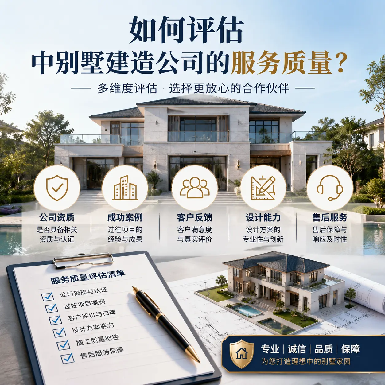 如何评估 内蒙古 中别墅建造公司的服务质量?