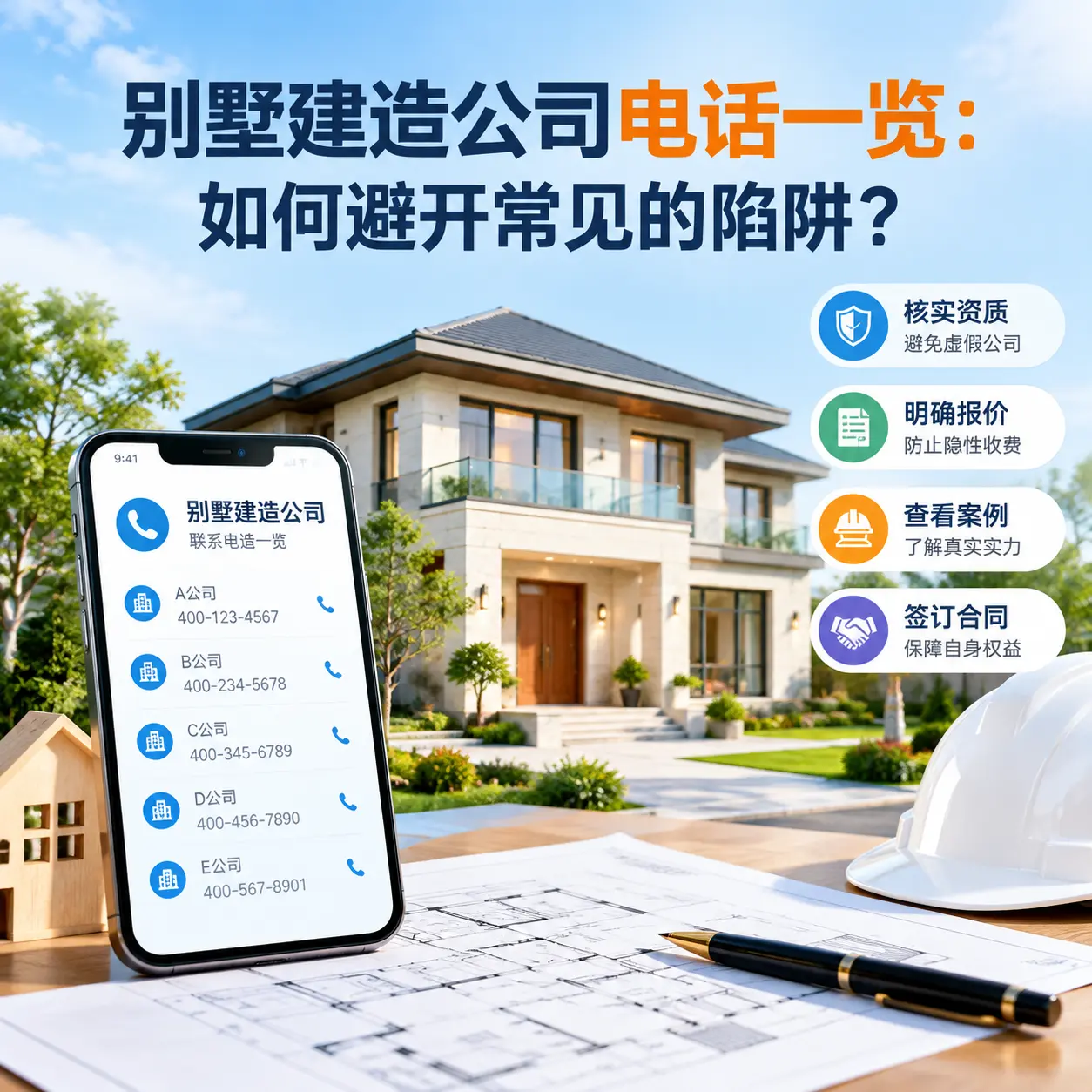 别墅建造公司电话一览:如何避开常见的陷阱?