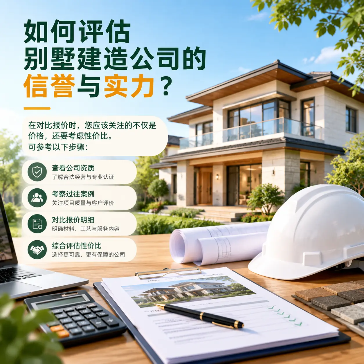 如何评估 内蒙古 别墅建造公司的信誉与实力?